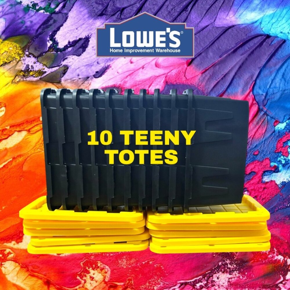 Lowe’s Project Source Teeny Commander Totes with Lid (10 Mini Totes) B3